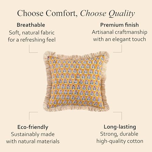 CPC Yellow Citrine Ruffle Throw Pillow Covers - Image 6