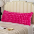 Fluffy Faux Fur Body Pillowcase, Luxury Bubble Waffle Carved Plush Long Size by Uhamho