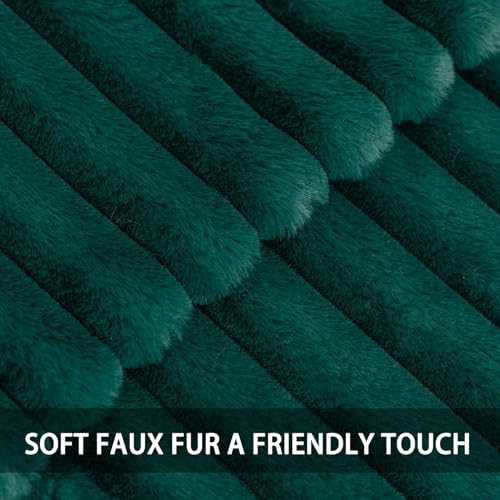 Pack of 2 Faux Fur Christmas Throw Pillow Covers 24x24 Inch - Image 2