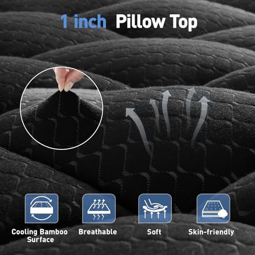 Dual Layer 3 Inch Memory Foam Mattress Topper California King Size, 2 Inch Gel - Image 5