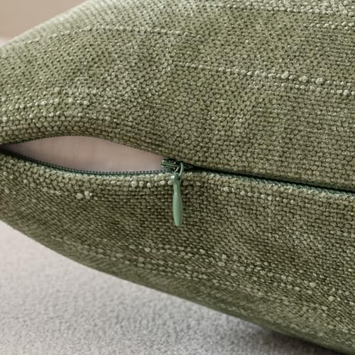 MIULEE Textured Chenille Throw Pillow Covers 18x18 Inch Sage Geen - Image 6