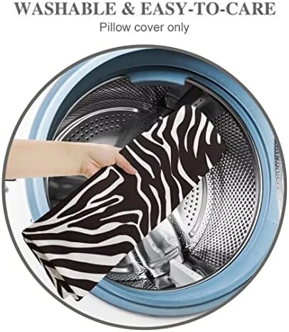 DAOPUDA Zebra Print Decorative Pillow Cover, Polyester and Microfiber - Image 4
