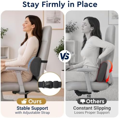Lumbar Support Pillow for Office Chair, Lower Back Pillow - Image 2
