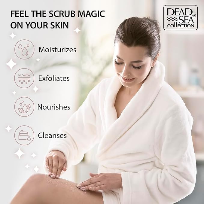 Dead Sea Collection Almond Vanilla Salt Scrub – Exfoliating Body Scrub - Image 3