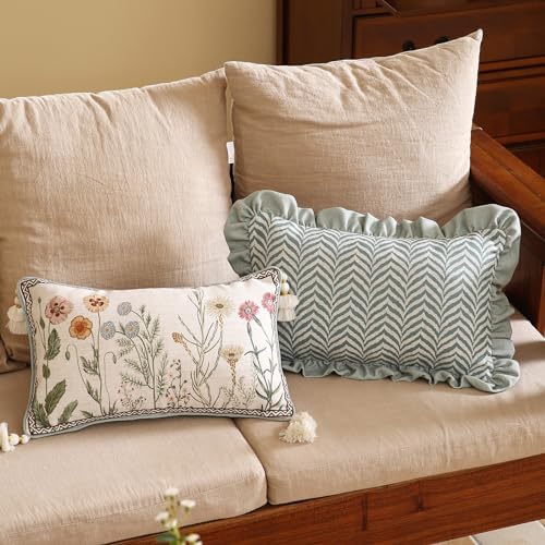 ISAENNE Designer Vintage Linen Throw Pillow Cover - Image 6