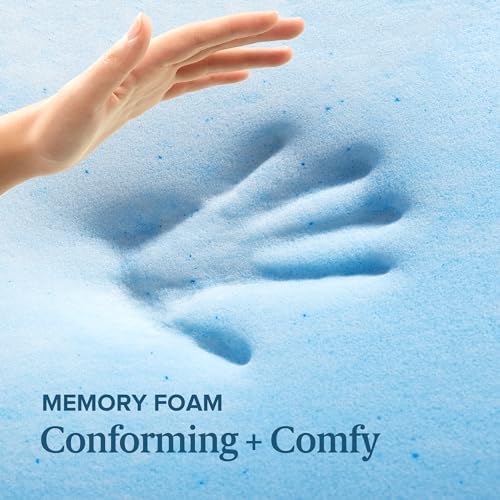 ZINUS 3 Inch Swirl Gel Cooling Memory Foam Mattress Topper, More Convenient - Image 5