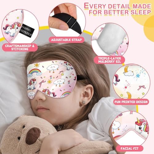 Kids Silk Sleep Mask, 100% Mulberry Silk Eye Mask - Image 3