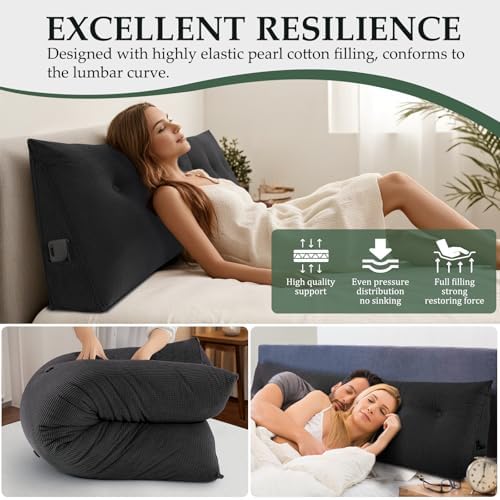 Headboard Pillow King, Wall Backrest Wedge Pillow Headboard - Image 4