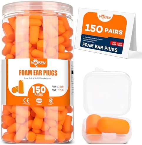 VOISEN 150 Pairs Foam Ear Plugs, Ear Plugs by VOISEN