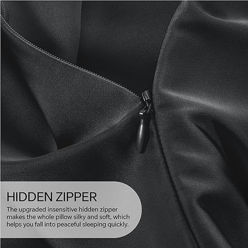 INFIIXSO Silk Pillow Cases 2 Pack, Standard Size, Hidden Zipper - Image 5