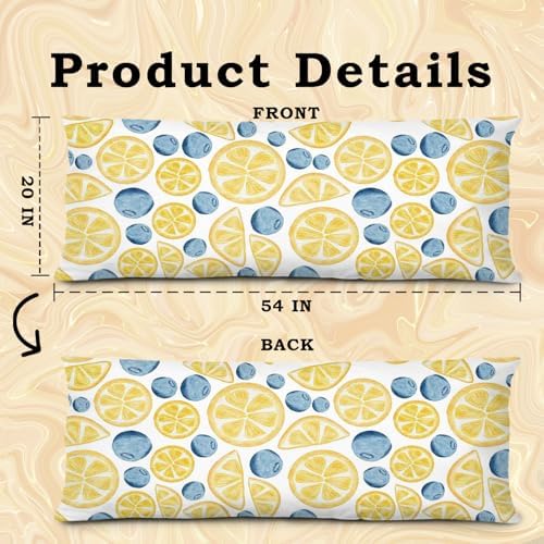 Blueberry and Lemon Body Pillow Pillowcase - Image 6