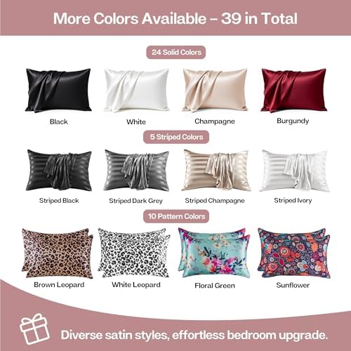 MR&HM Satin Pillowcase 2 Pack, King Size 20"x36", Rose Taupe - Image 7