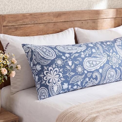 Bedorm 20 x 54 Body Pillow Cover Cotton Body Pillow Case Boho Chic Paisley - Image 5