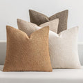 MIULEE Fall Euro Decorative Boucle Throw Pillow Covers 24x24 Brown Set of 4 by MIULEE