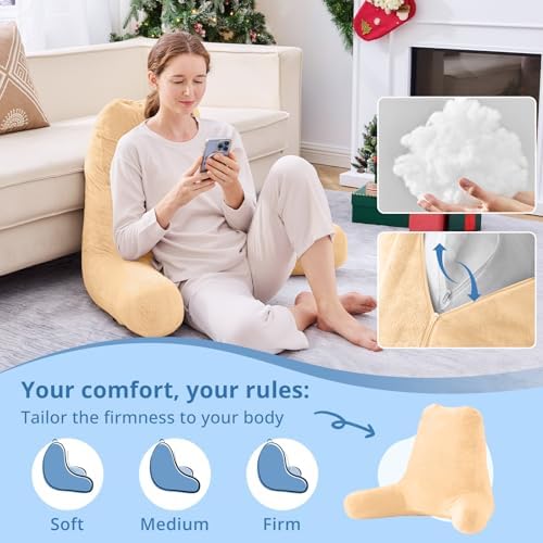 Sasttie Reading Pillow for Bed, Back Pillow for Sitting Up - Image 3