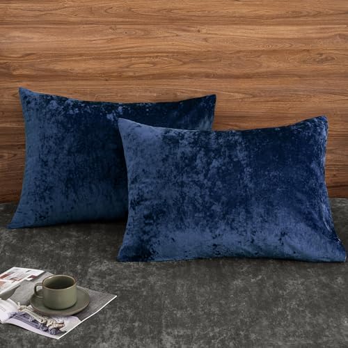 PHF Truly Velvet Pillowcases Standard Size 20" x 26", No Insert by PHF