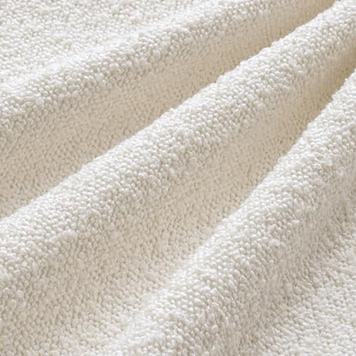 MIULEE Decorative Boucle Throw Pillow Covers 20x20 Inch White Set of 4 - Image 5
