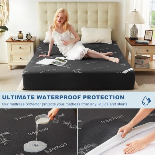 BEDLORE Twin Size Waterproof Mattress Protector Bamboo Viscose Bed Cover - Image 2