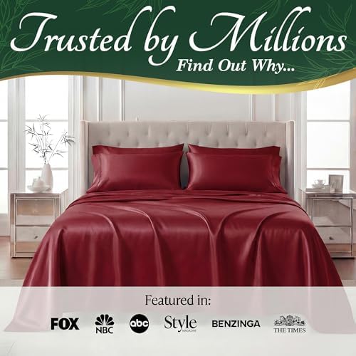 DECOLURE 100% Viscose Derived from Bamboo Sheets King Size, Luxury 6 Pc Set - Image 5