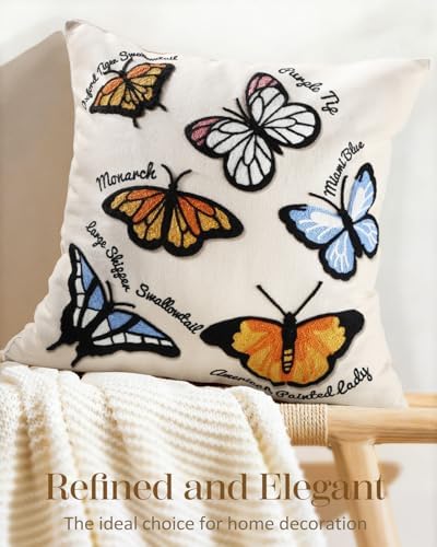 Animal Embroidered Throw Pillow Cover 18x18 Inch - Image 5