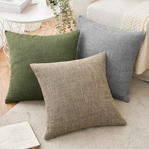 MIULEE Pack of 2 Decorative Linen Burlap Pillow Covers Spring Farmhouse Boho - Image 4