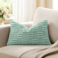 Kevin Textile 12x24 Inch Lumbar Pillow Cover 1 Pack Soft Plush Stripe by KevinTextile