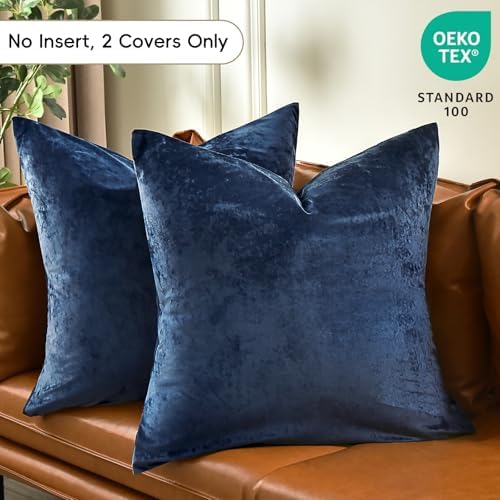 PHF Truly Velvet Euro Shams 26" x 26", No Insert, 2 Pack - Image 3