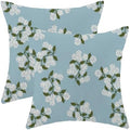 AEIOAE Spring Pillow Covers 18x18 Inch Set of 2, Baby Blue Green Hydrangea by AEIOAE