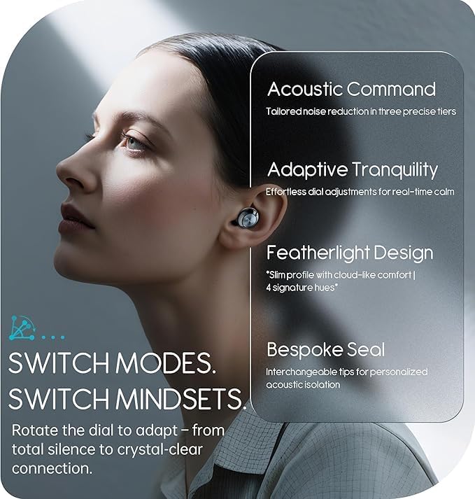 Adjustable Ear Plugs, 3-Mode Reusable Noise Canceling Earplugs - Image 2