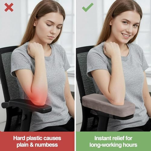 Smiry Memory Foam Office Chair Armrest Pads, Non-Slip Armrest Cushion - Image 4