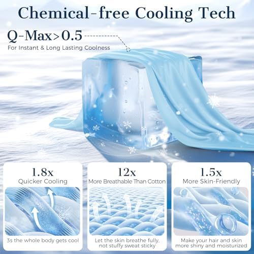 Cooling Pillow Cases 2 Pack Standard Size Cooling Pillowcases - Image 2