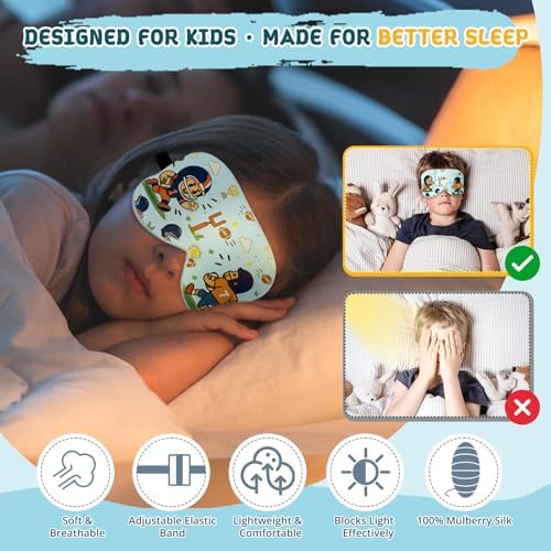 Kids Silk Sleep Mask, 100% Mulberry Silk Eye Mask - Image 6
