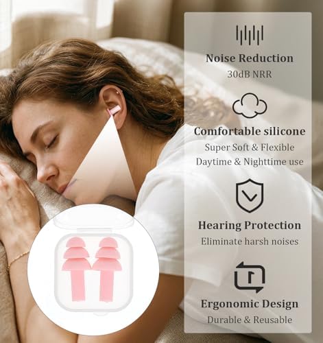 6 Pairs Small Ear Plugs for Sleeping, Soft Earplugs - Image 6
