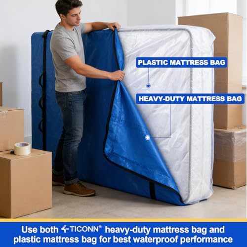 TICONN 2PK Plastic Mattress Bag - Image 5