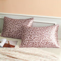 Pink Leopard Printed Pillow Cases, Standard Cheetah Satin Pillowcase by LCBD