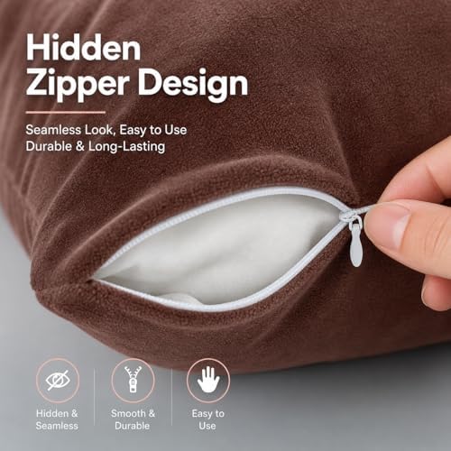 EVOLIVE Micromink Euro Sham Cover 26"x26", Hidden Zipper, 1 Pack - Image 5