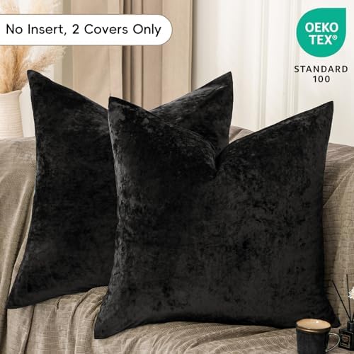 PHF Truly Velvet Euro Shams 26" x 26", No Insert, 2 Pack - Image 3