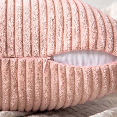 MIULEE Pink Decorative Throw Pillow Covers - Image 3