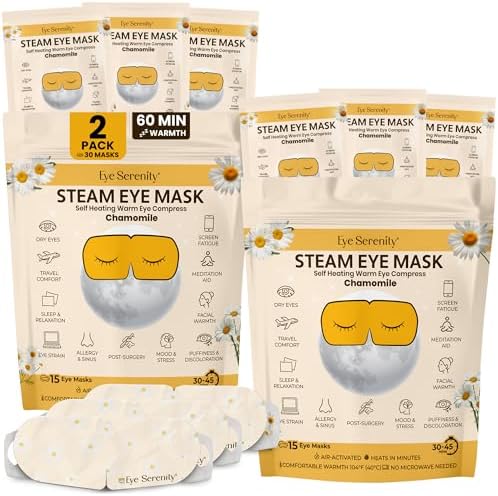 Eye Serenity Steam Eye Mask, Heated Eye Mask Fast Relief by LureEssentials