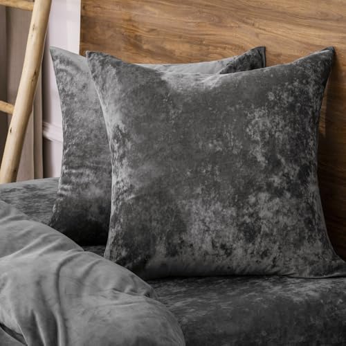 PHF Truly Velvet Throw Pillow Covers, No Insert, 2 Pack Color Gradient Cushion by PHF