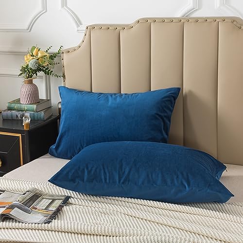 H HOUSEHOLD Set of 2 Velvet King Size Pillowcase, Soft and Cozy Luxury Fuzzy - Image 3