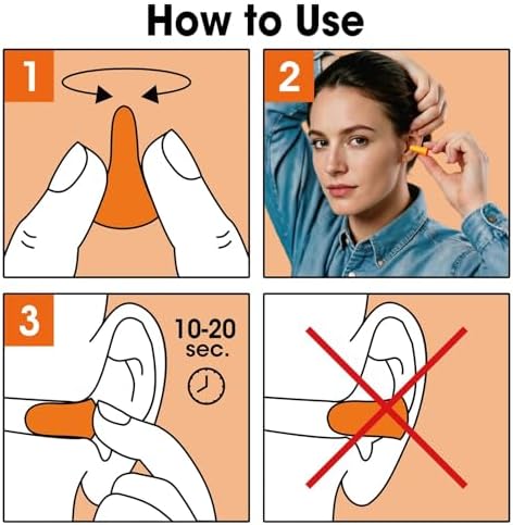 AZEN 600 Pairs Ear Plugs, NRR 32dB Soft Foam Ear Plugs - Image 4