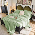 SONORO KATE 100% French Linen Queen Size Sheets Set, Natural Flax Bedding by SONOROKATE