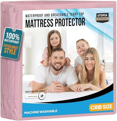 Waterproof Crib Size Mattress Protector fits Upto 5" deep Mattresses by UTOPIABEDDING
