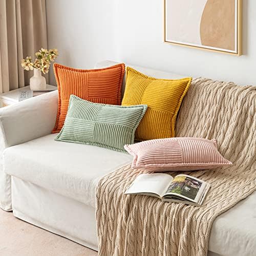 MIULEE Decorative Lumbar Throw Pillow Covers 12x20 Inch Sage Green 2 Pack - Image 5