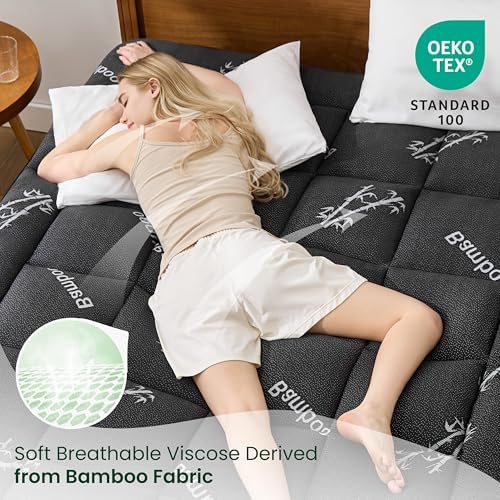 Love's cabin King Mattress Topper Viscose Derived from Bamboo, Thick Pillow Top - Image 5