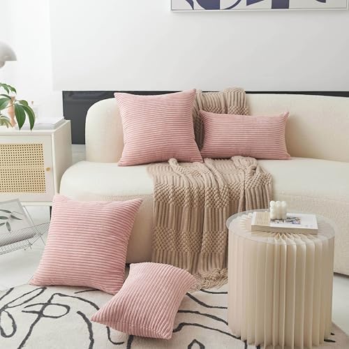Home Brilliant 12x20 Pillow Covers Set of 2 Rectangle Throw Pillow Striped - Image 3
