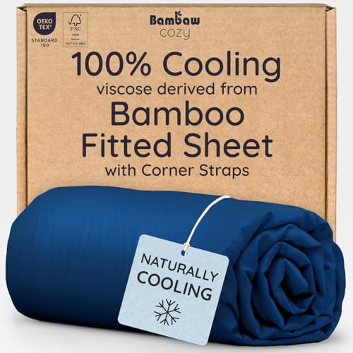 Bambaw 100% Viscose Derived from Bamboo Fitted Sheet Twin Size, Cooling Fitted by Bambaw
