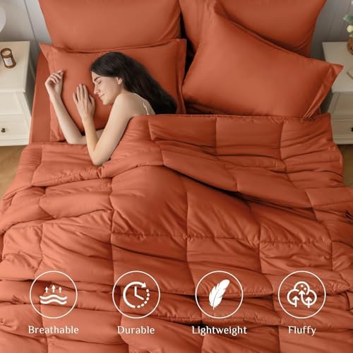 JOLLYVOGUE Twin Comforter Set, Ultra-Soft Bed in a Bag Twin Size 5 Pieces - Image 2