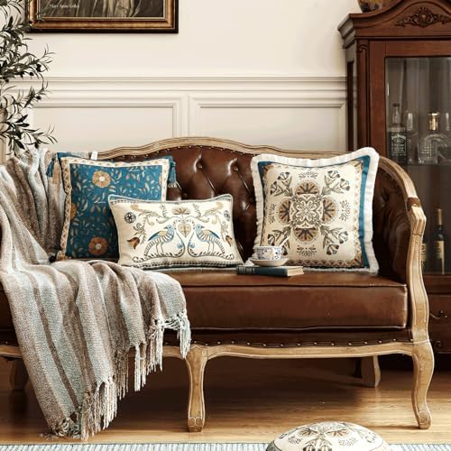 patdrea Designer Vintage Linen Throw Pillow Cover - Image 3
